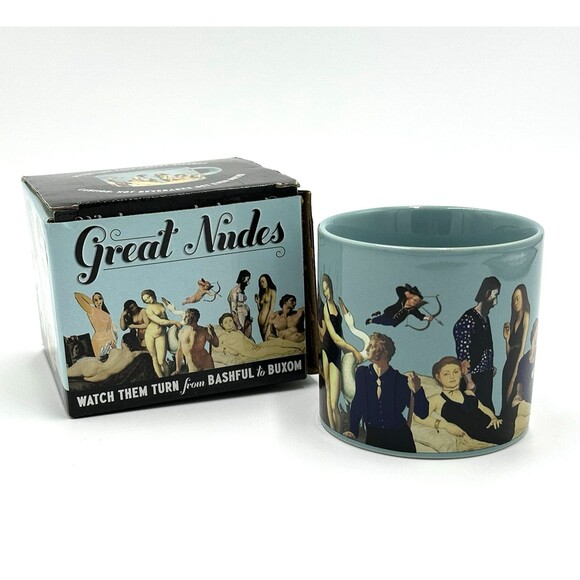 The Unemployed Philosophers Guild Great Nudes Coffee Mug Cup Heat Activated 2015 - Picture 1 of 8